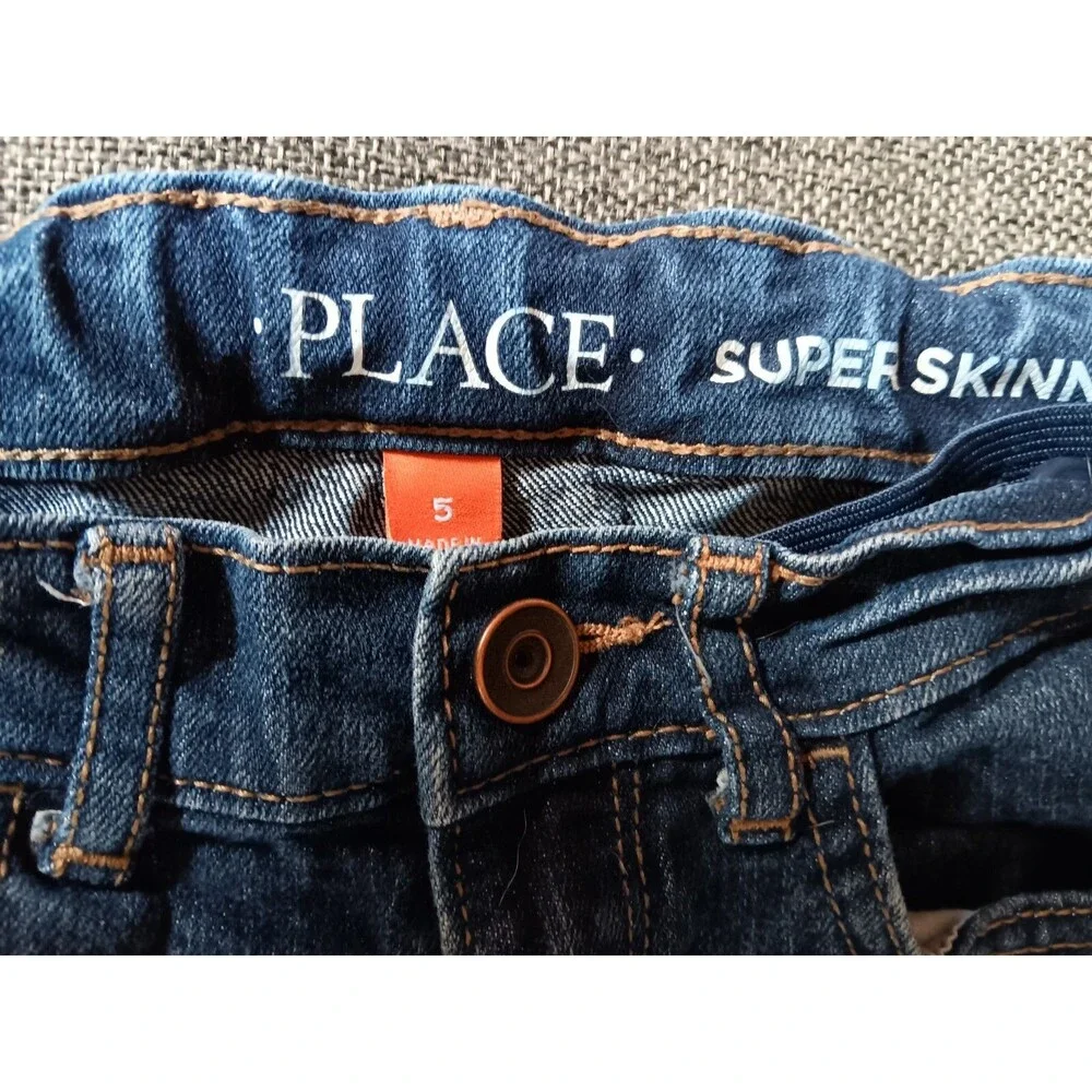 Pants Childrens Place 5T Skinny blue Jeans Denim Adjustable Distressed thrashed